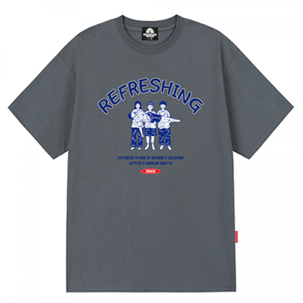 뮤직브로샵,REFRESHING FRIENDS GRAPHIC 티셔츠 - 8컬러