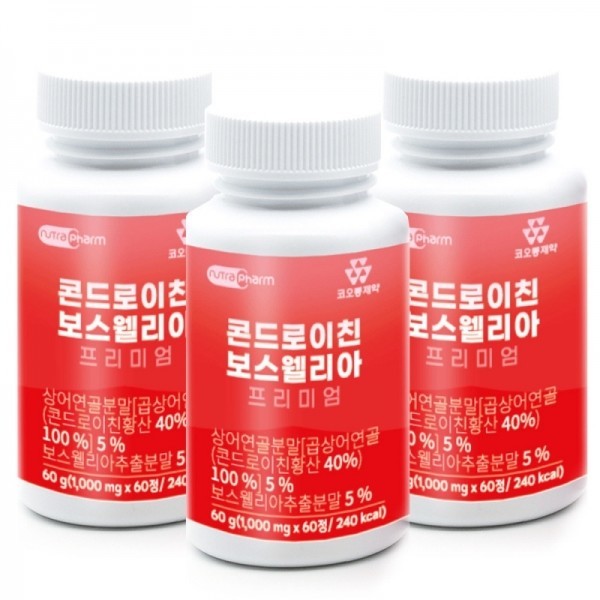 뮤직브로샵,코오롱제약 콘드로이친 보스웰리아 프리미엄 1,000mg x 60정
