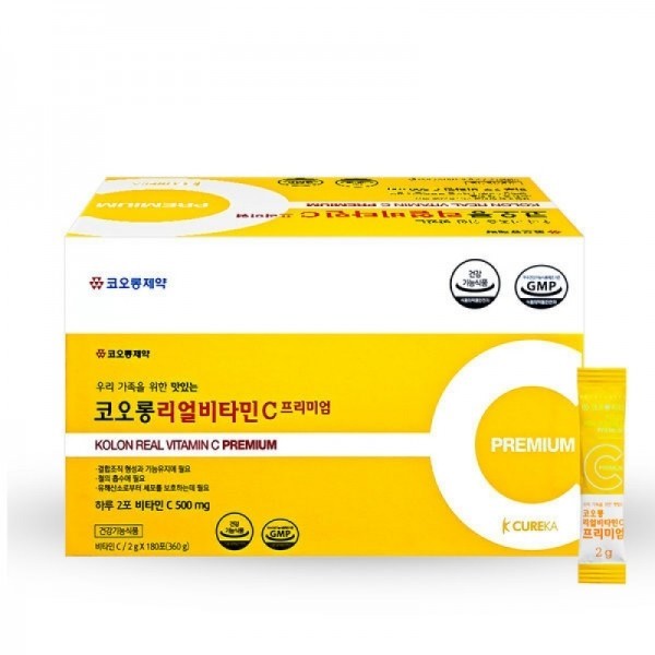 뮤직브로샵,코오롱 리얼비타민C 프리미엄 2g x180포 (3개월)
